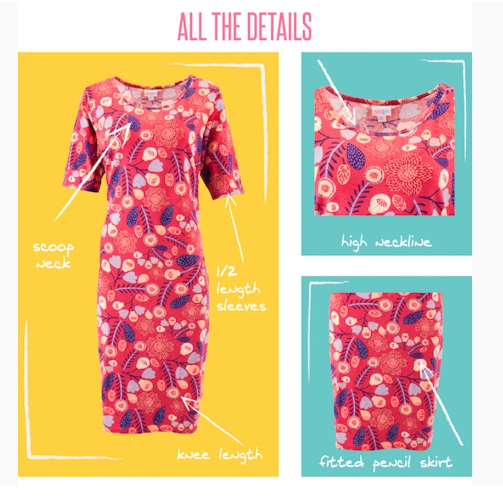 3/$20 LulaRoe | Julia floral print dress - Picture 8 of 8